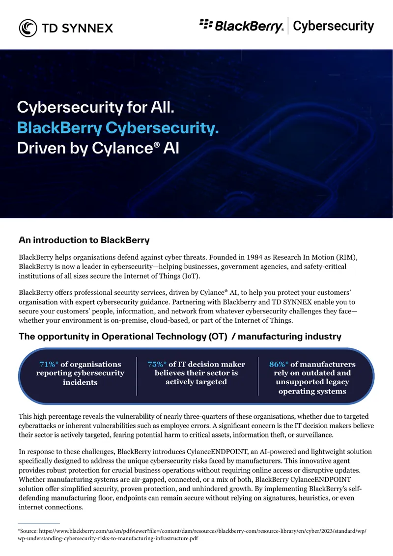 BlackBerry Cybersecurity Solutions Overview