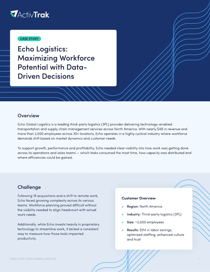 Echo Global Logistics Workforce Analytics Case Study