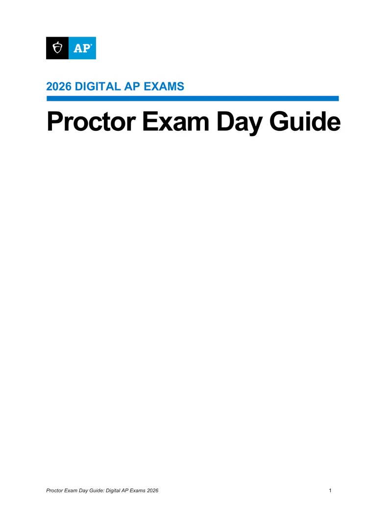 Proctor Exam Day Guide for Digital AP Exams 2026