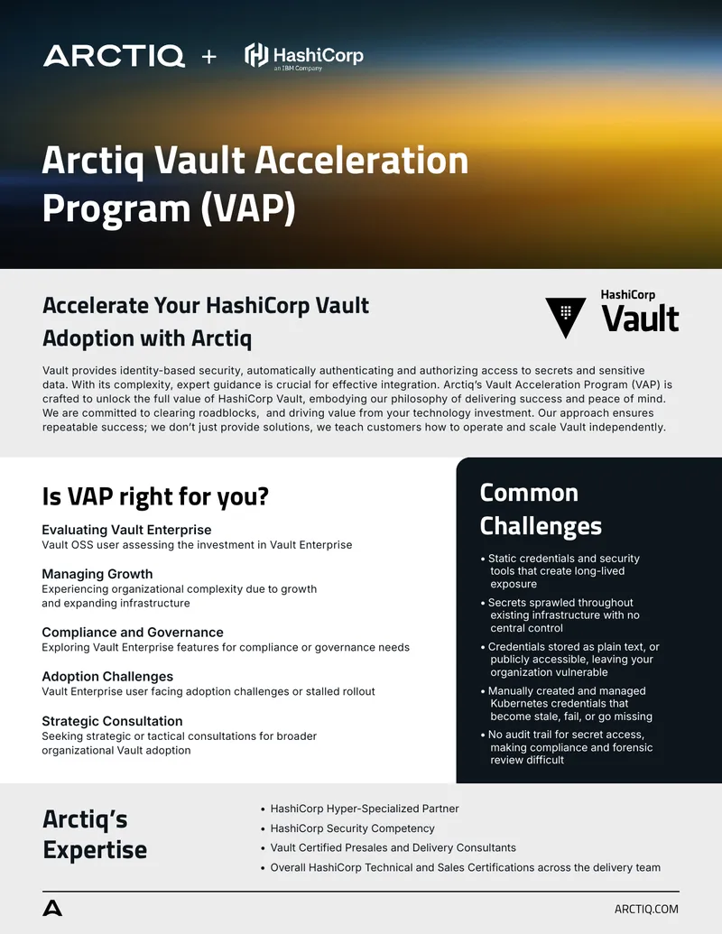 HashiCorp Vault Acceleration Program Overview