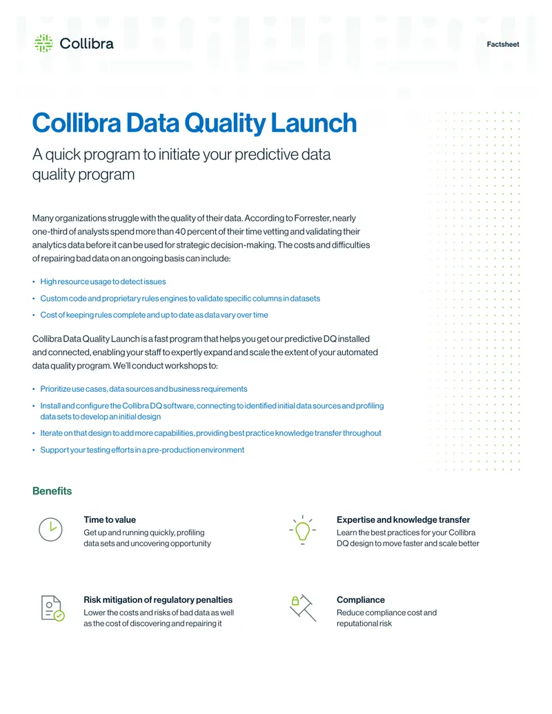 Collibra Data Quality Launch Program Overview
