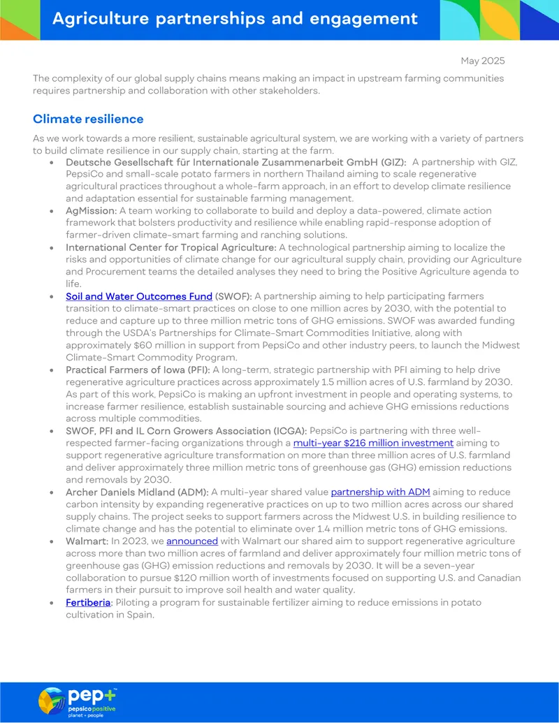 Partnerships for Climate Resilience in Agriculture