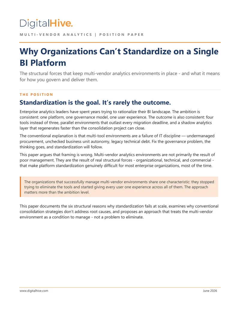 Challenges of Standardizing Business Intelligence Platforms