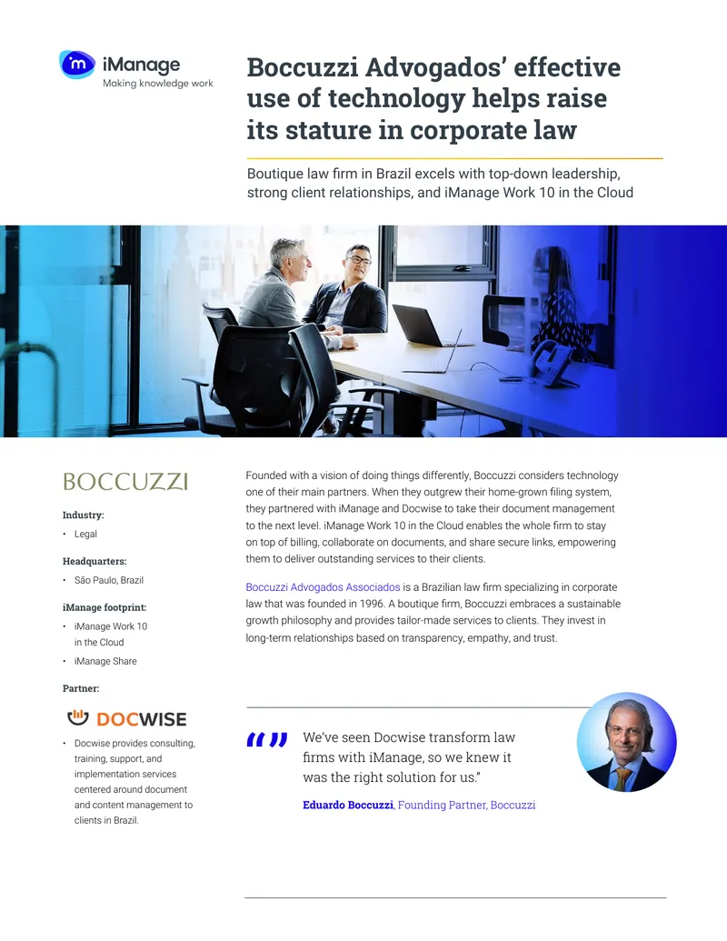 Boccuzzi Advogados Document Management System Implementation