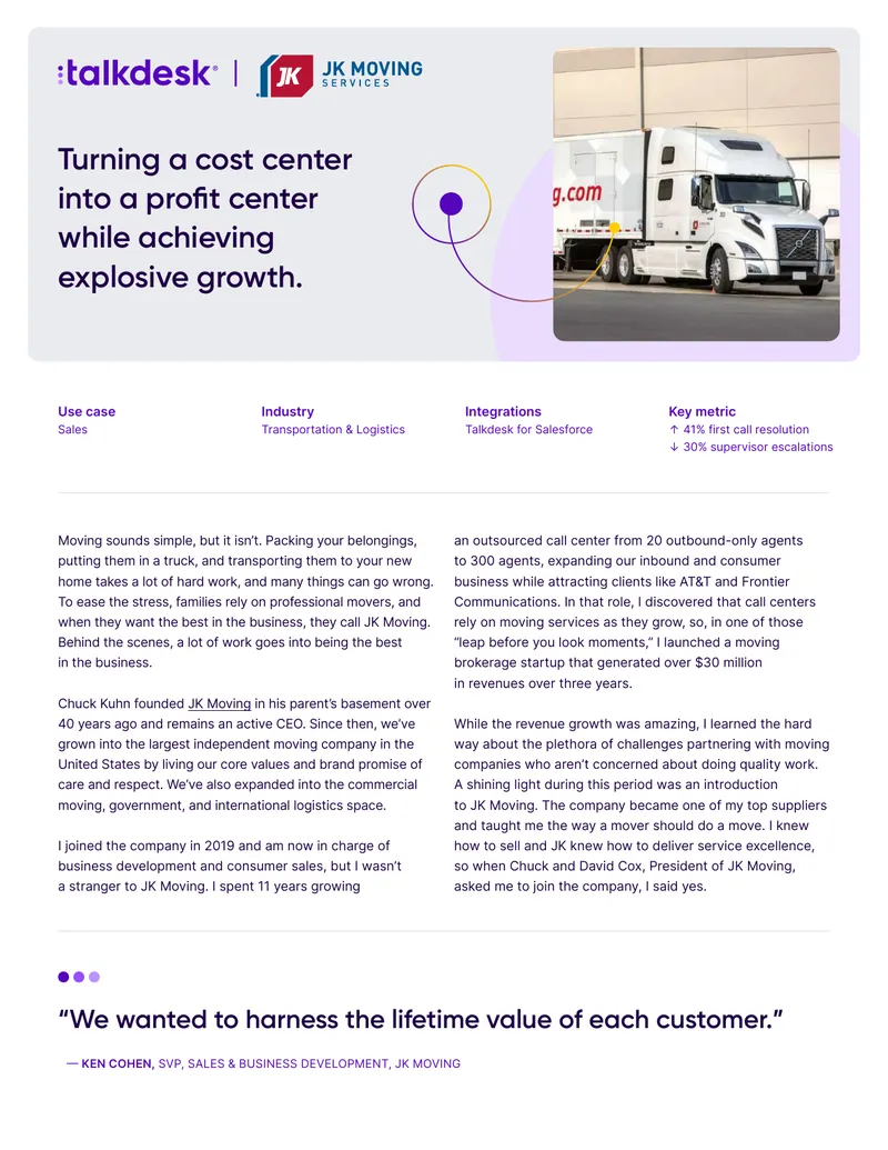 Improving Customer Experience in Moving Services
