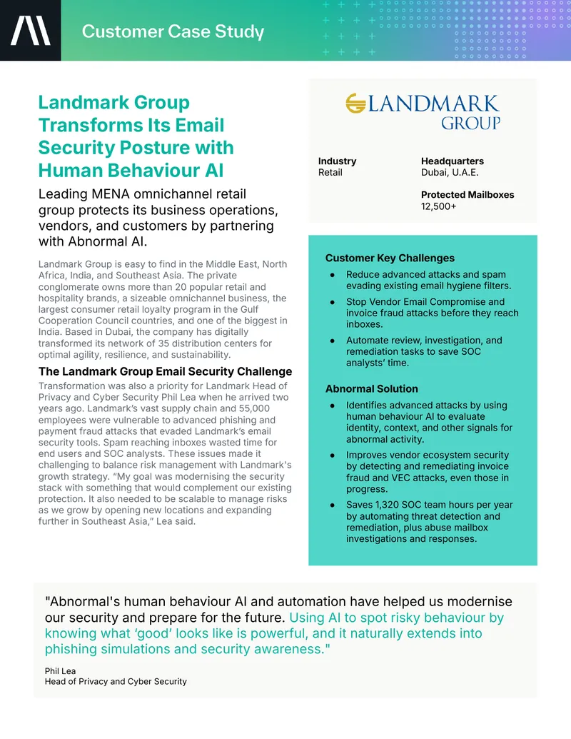 Landmark Group Email Security Transformation Case Study