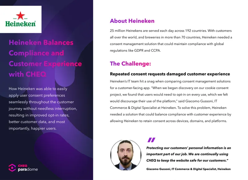 Heineken Compliance and Customer Experience Strategy