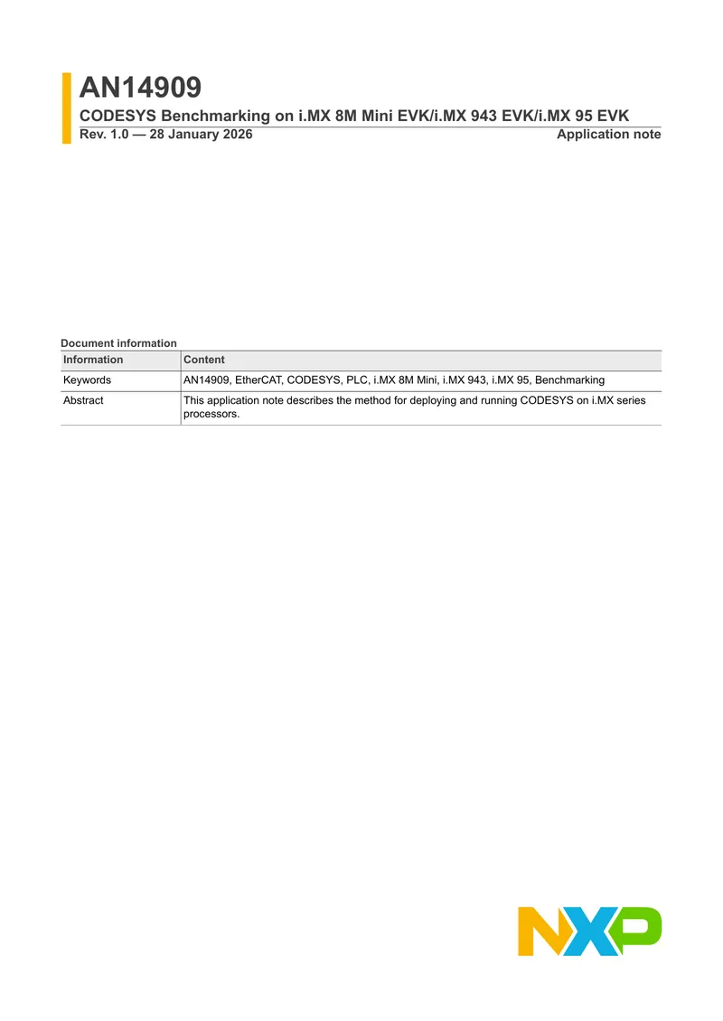 CODESYS Benchmarking on i.MX Series Processors