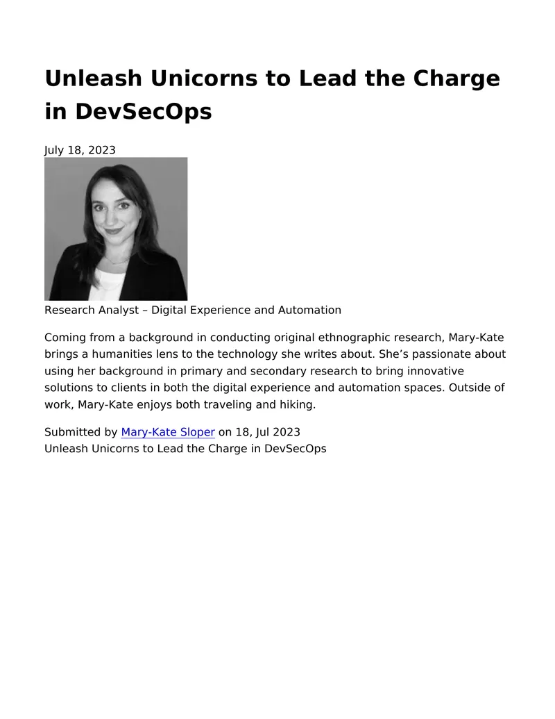 Defining DevSecOps Unicorns and Their Impact