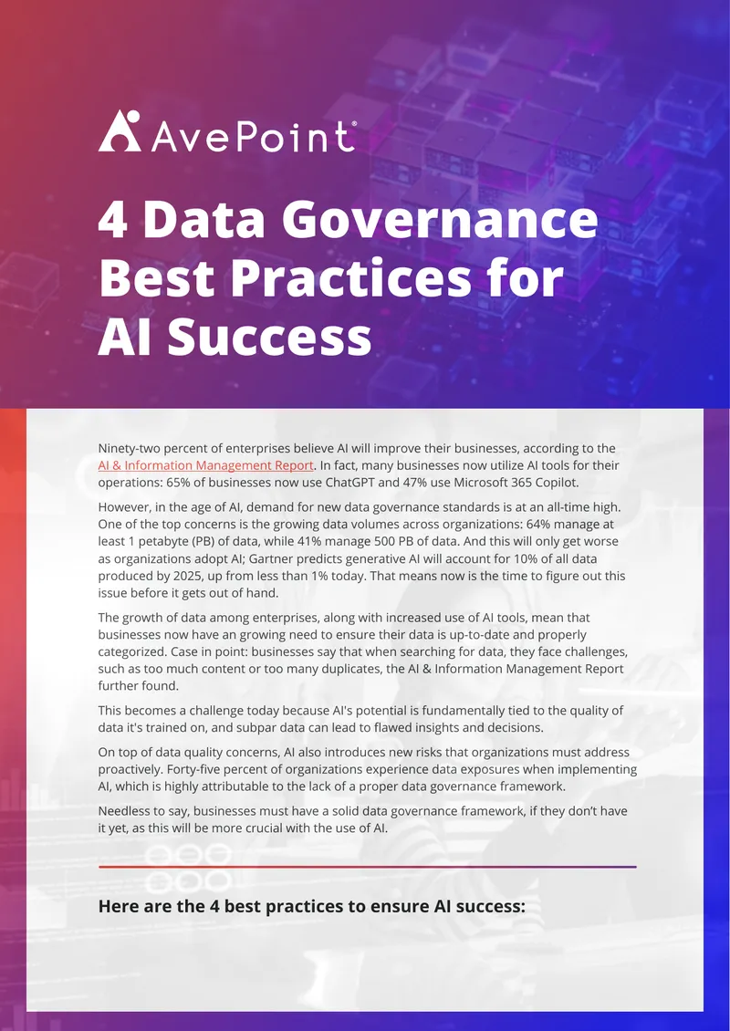 Data Governance Best Practices for AI Implementation