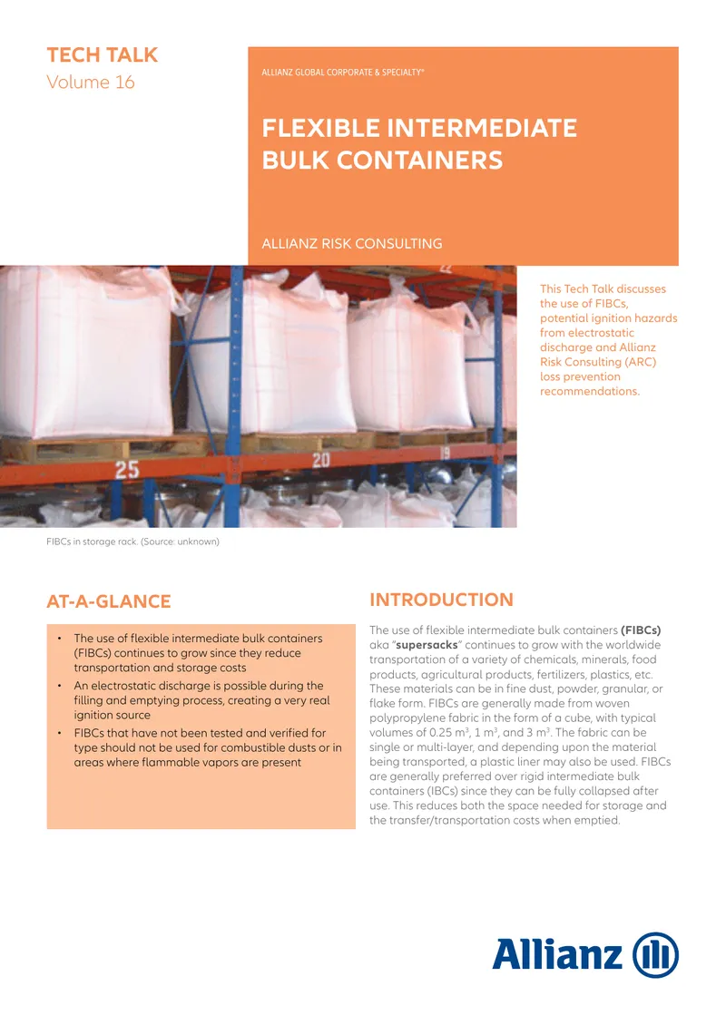 Flexible Intermediate Bulk Containers Safety Guidelines
