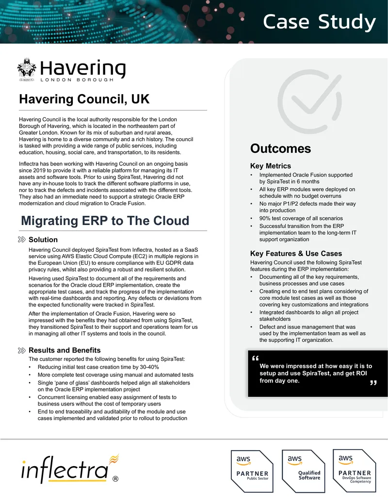 Havering Council ERP Migration Case Study