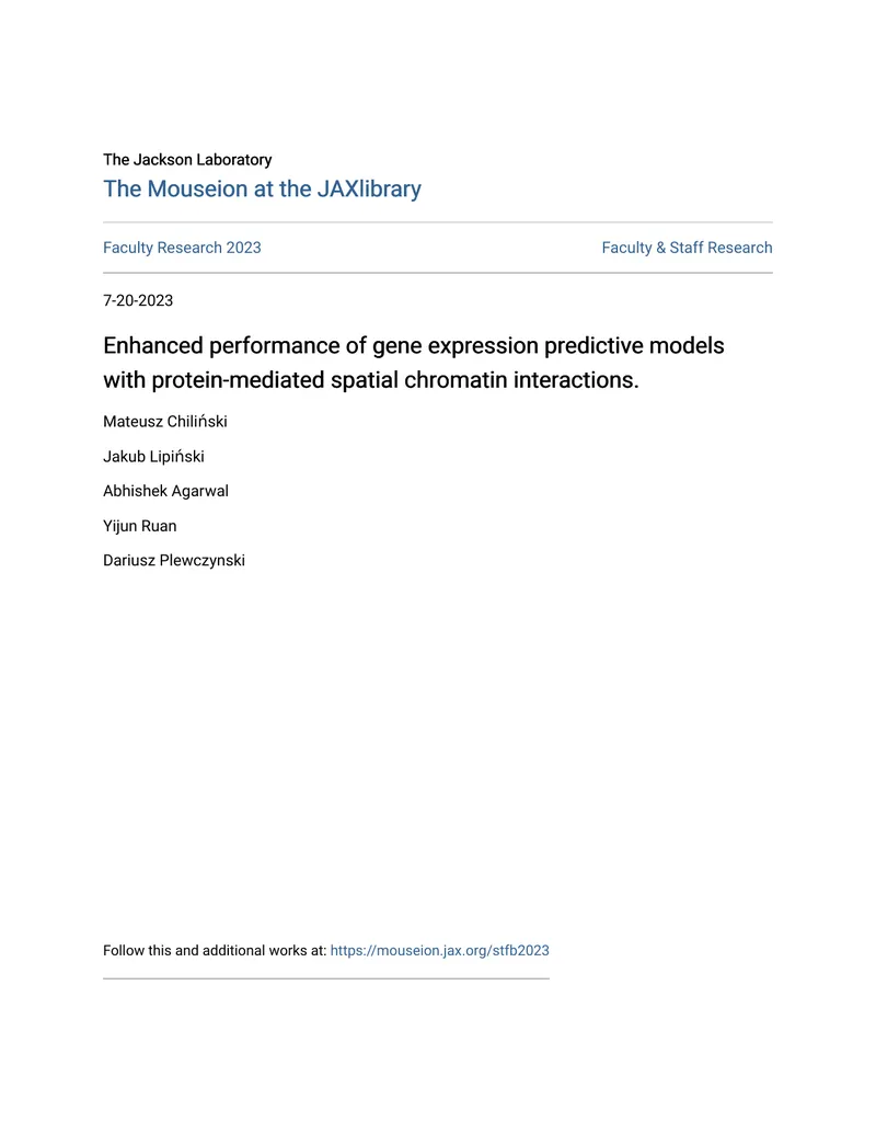 Enhanced Gene Expression Prediction Models