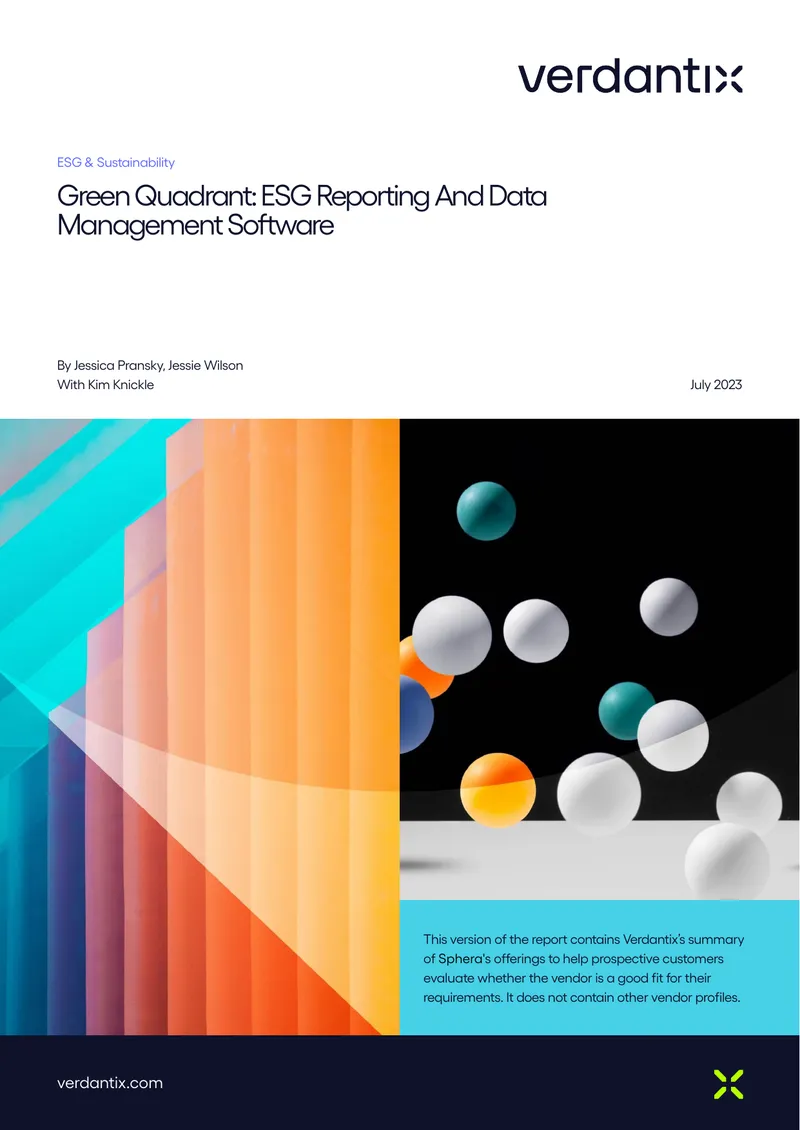 Green Quadrant Report on ESG Reporting Software