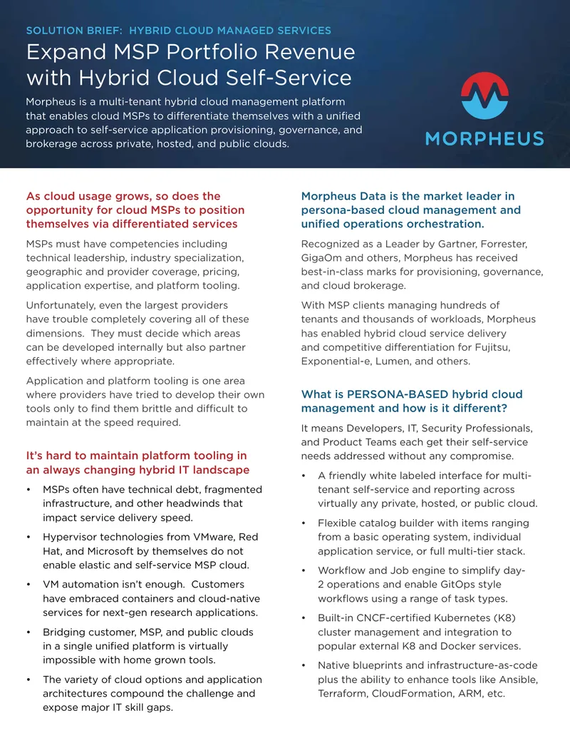 Hybrid Cloud Managed Services Solution Brief
