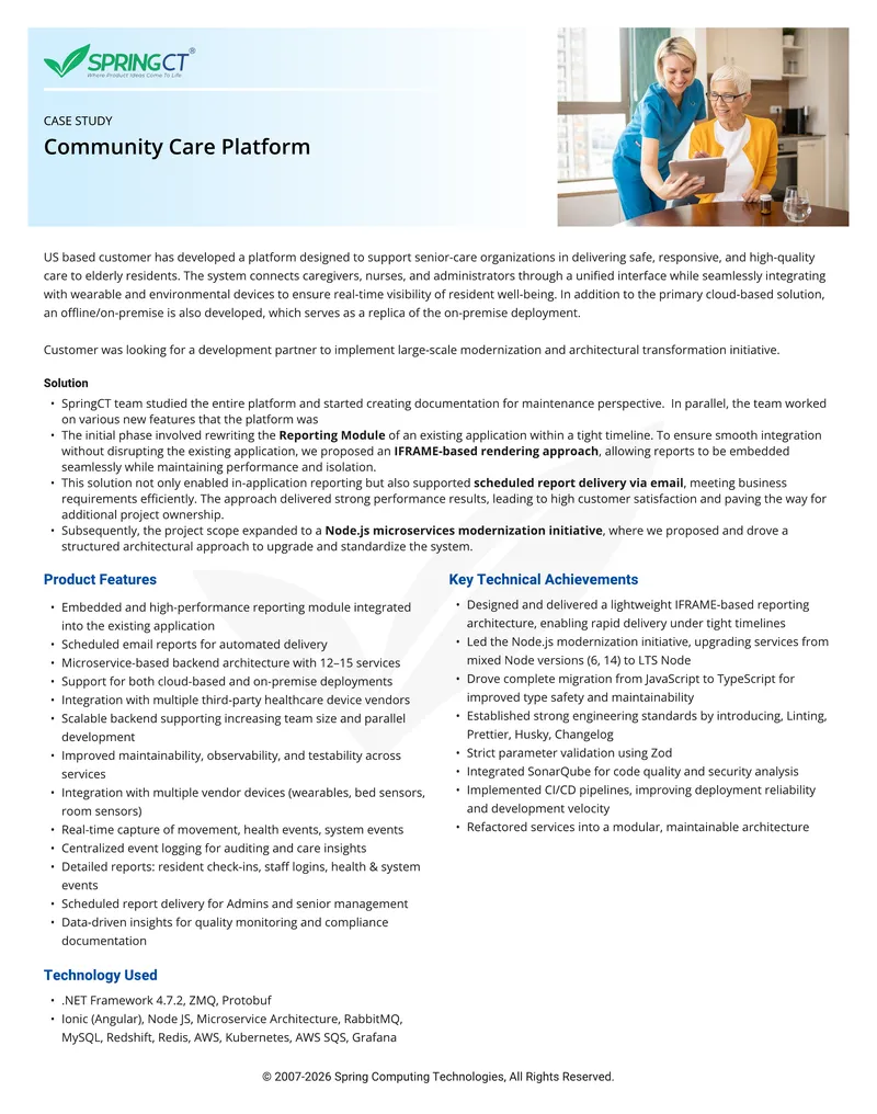 Community Care Platform Case Study