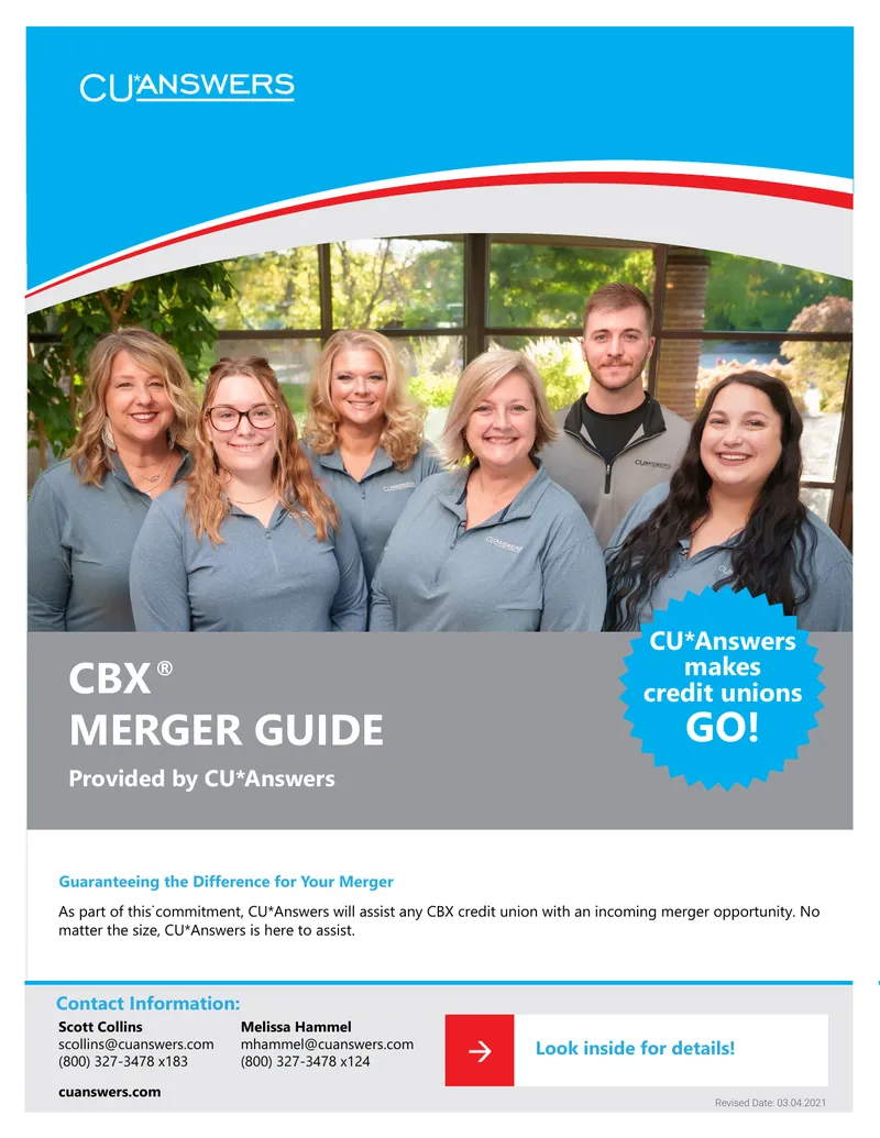 CBX Merger Guide for Credit Unions