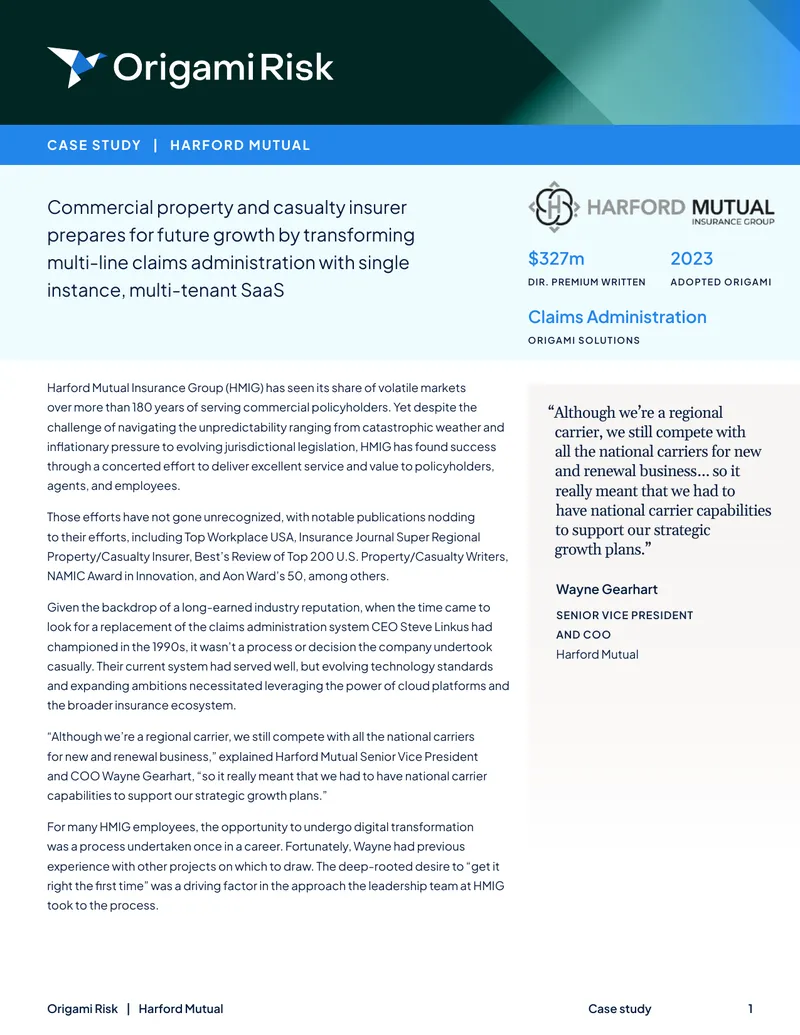 Harford Mutual Insurance Digital Transformation Case Study
