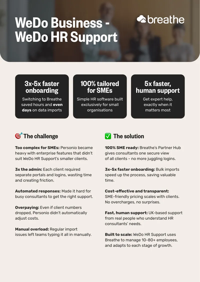 Breathe Partner Hub for HR Consultants