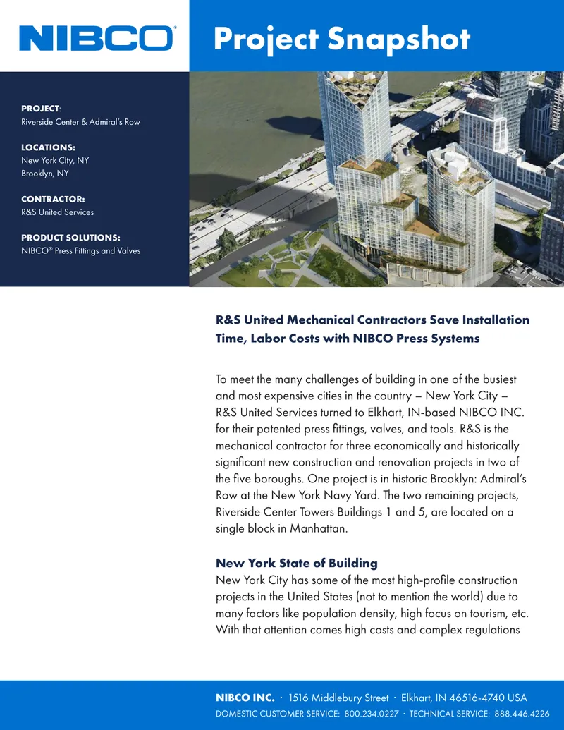R&S United Services Project Overview with NIBCO Press Systems