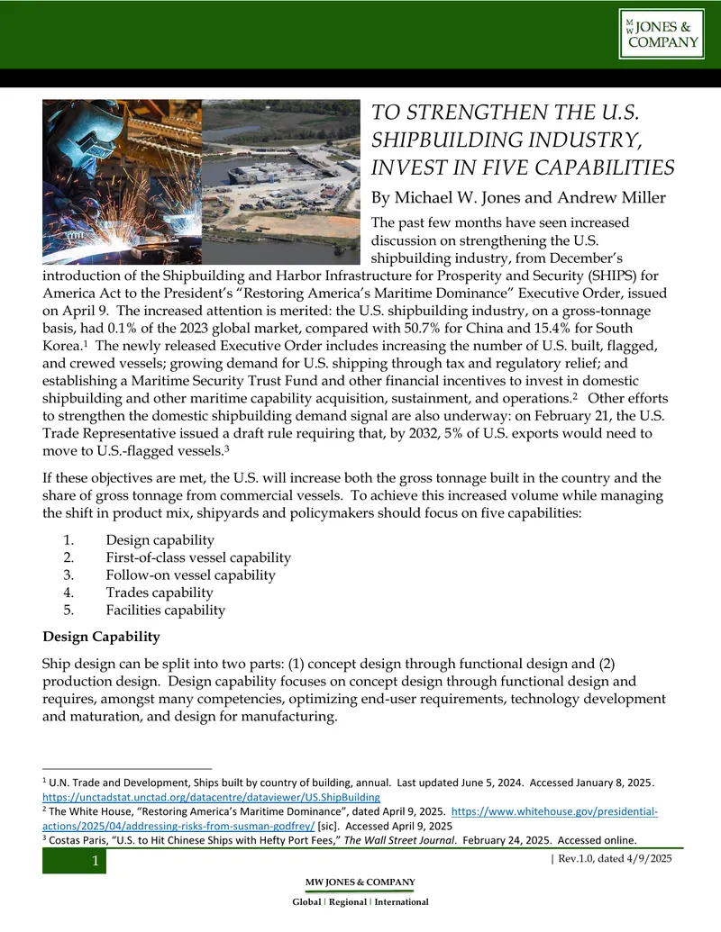 Investment Strategies for U.S. Shipbuilding Industry