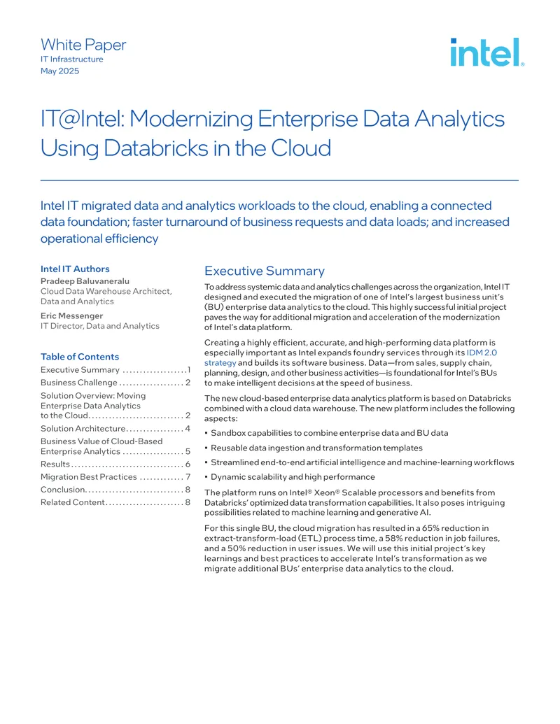 Cloud Migration for Enterprise Data Analytics