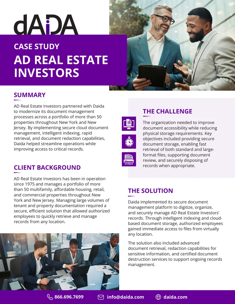 AD Real Estate Investors Document Management Case Study