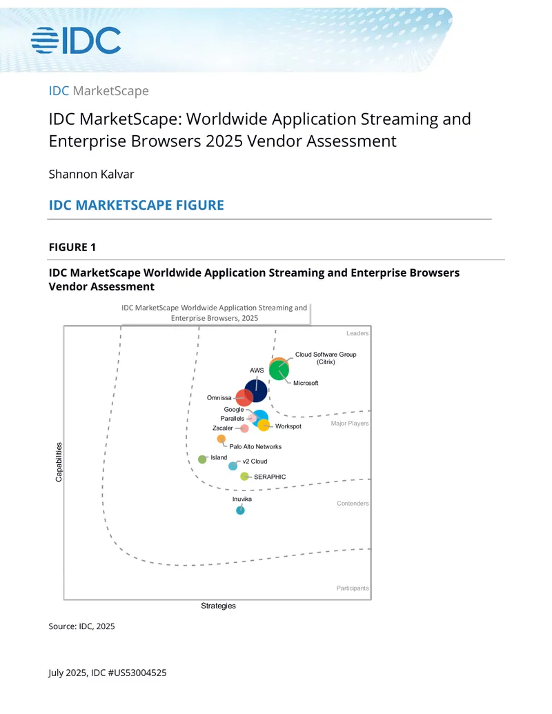 Worldwide Application Streaming and Enterprise Browsers 2025 Vendor Assessment