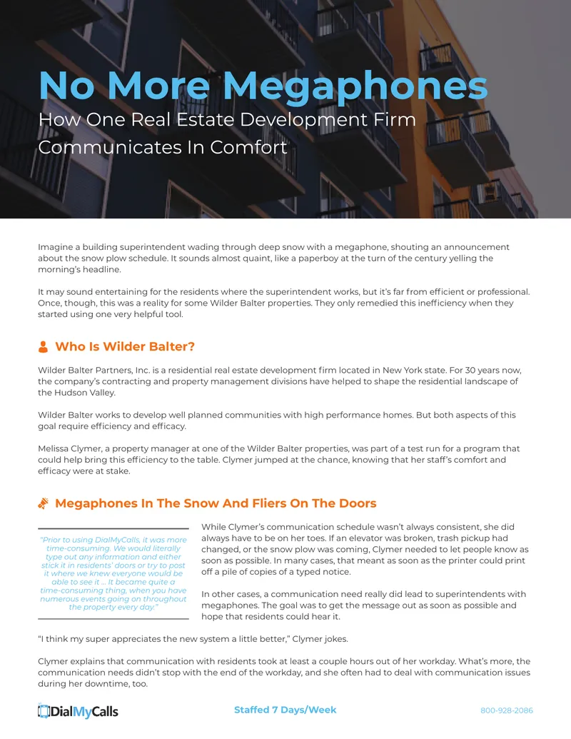 Wilder Balter's Communication Improvement Strategy