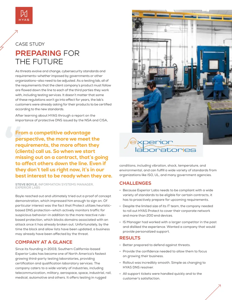 Experior Labs Cybersecurity Implementation Case Study