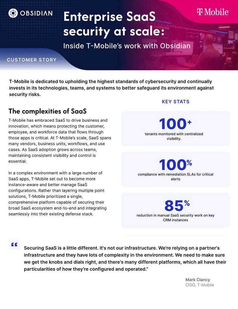 T-Mobile's Enterprise SaaS Security Implementation