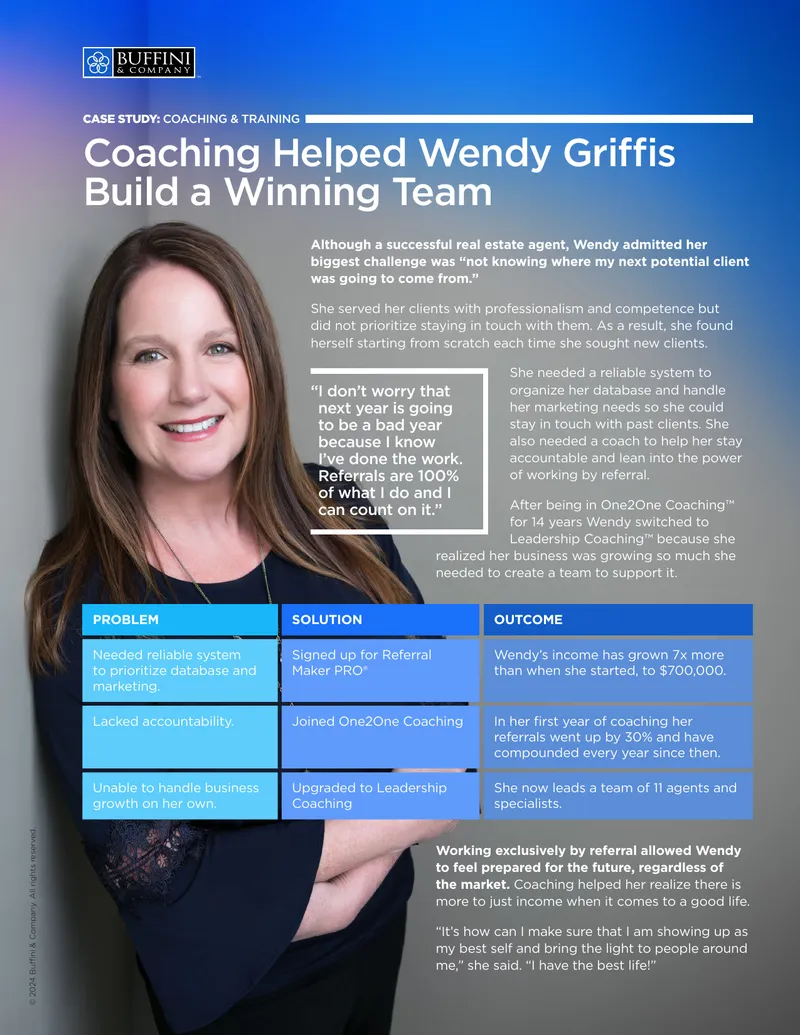 Coaching Helped Wendy Griffis Build a Winning Team