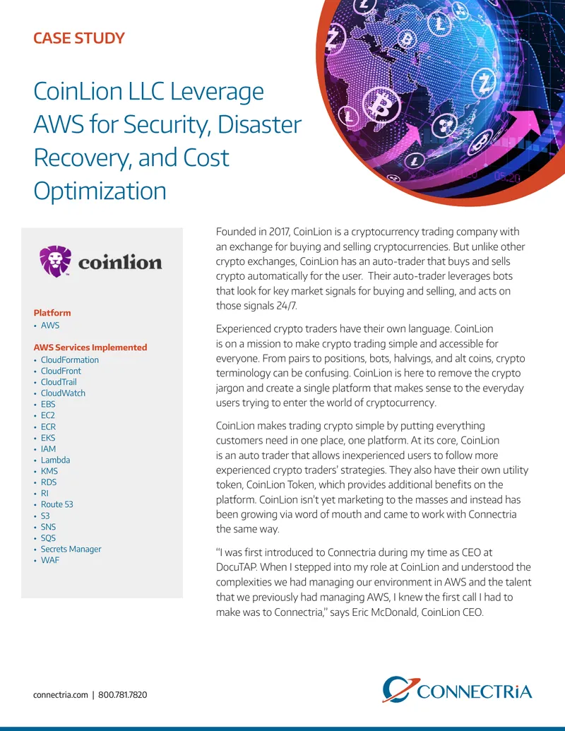 CoinLion Case Study on AWS Implementation