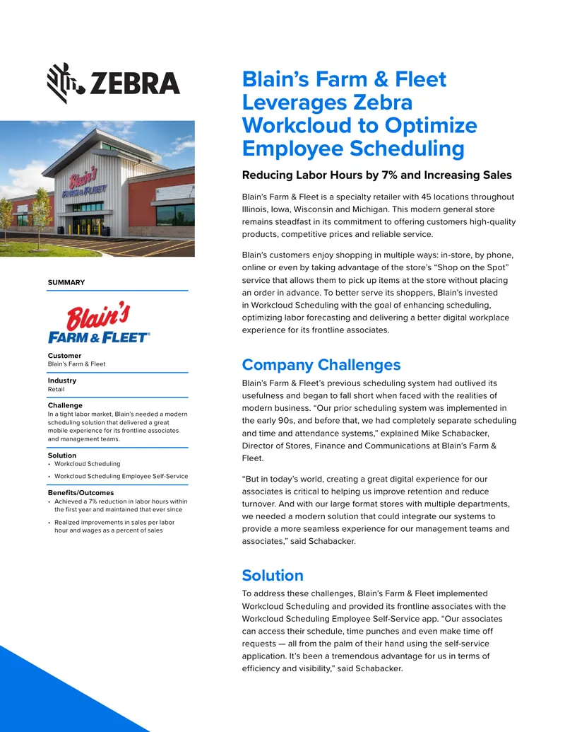 Blain’s Farm & Fleet Employee Scheduling Optimization