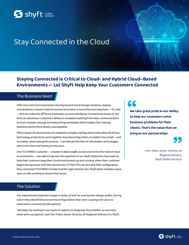 Cloud Connectivity Solutions Case Study