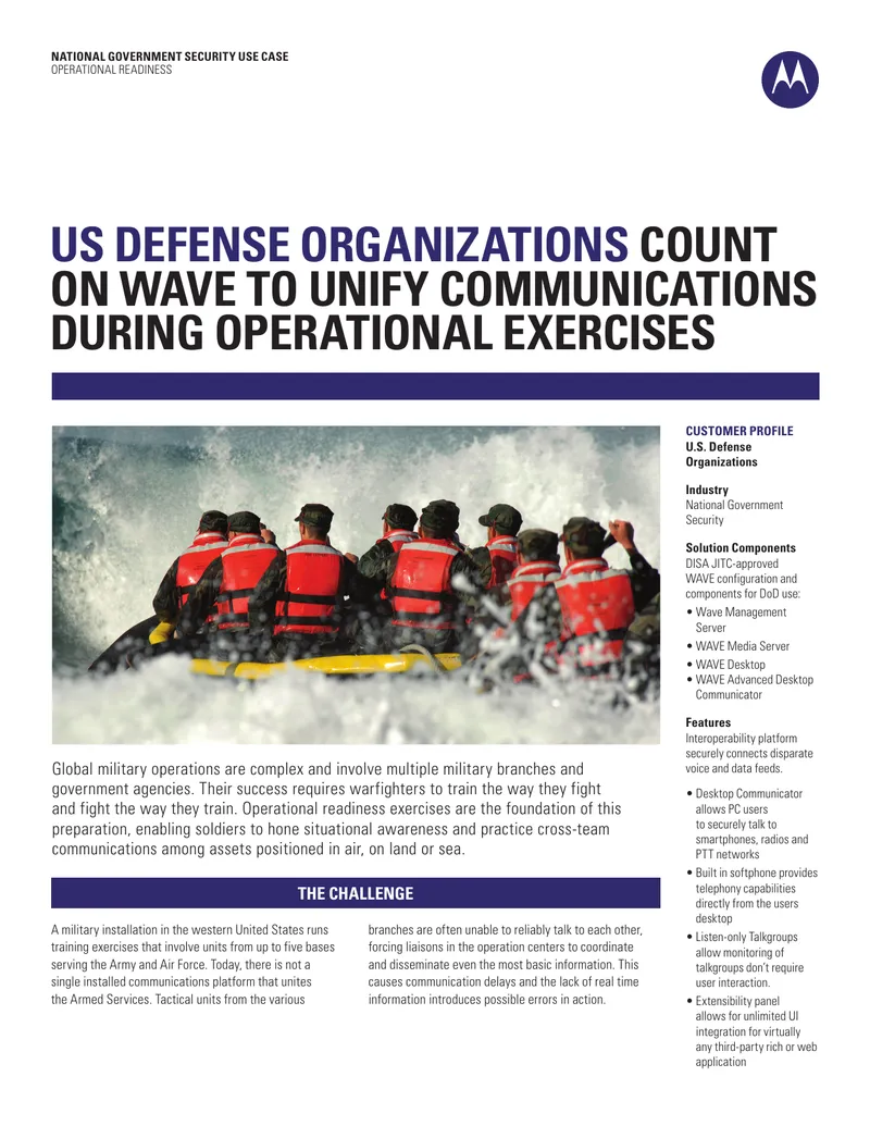 Unified Communications for Operational Readiness