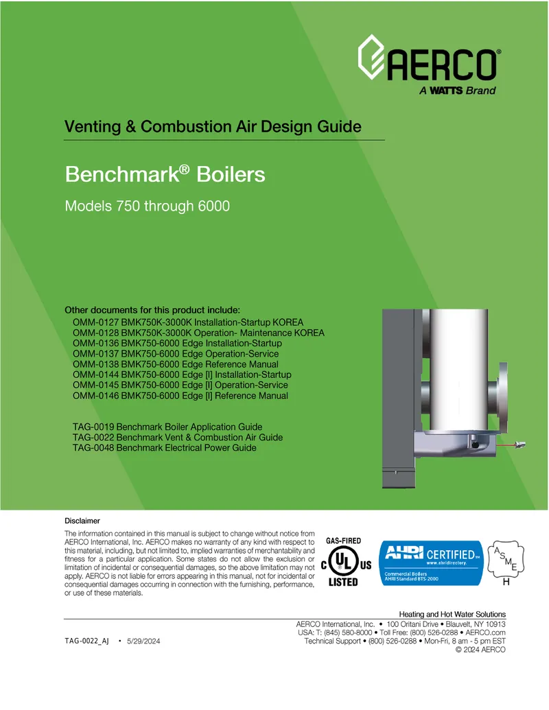Benchmark Boiler Venting and Combustion Air Guidelines