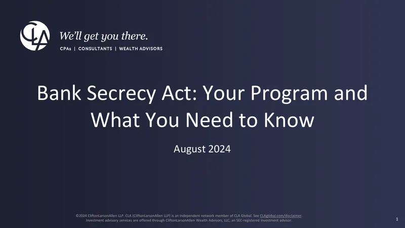 Bank Secrecy Act Compliance Program Guide