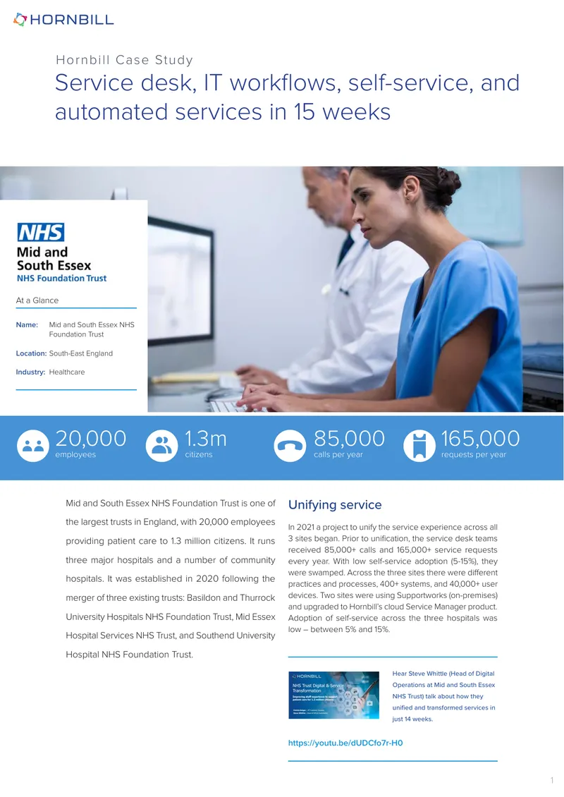 Hornbill Case Study on Service Desk Transformation