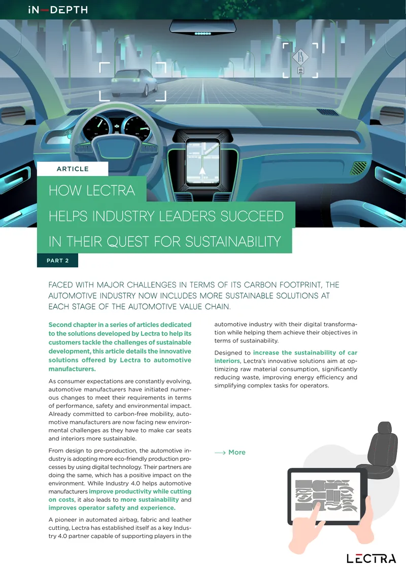 Lectra Solutions for Sustainable Automotive Manufacturing