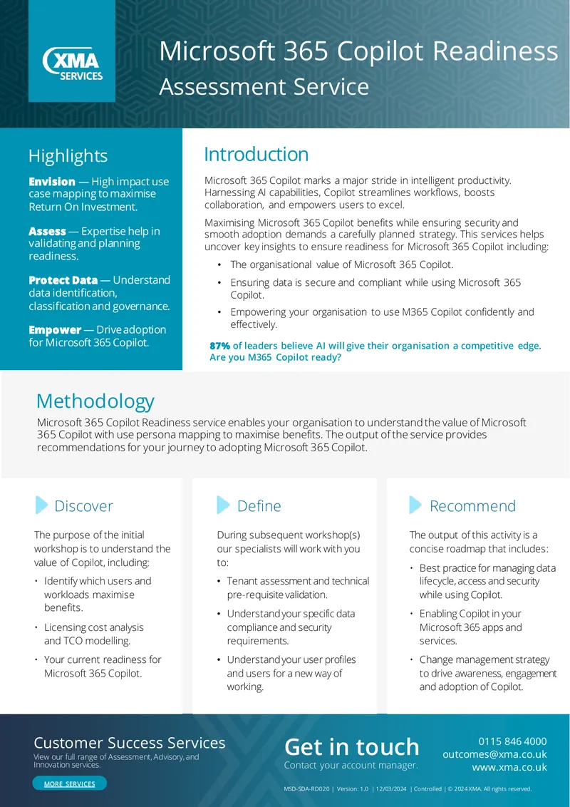 Microsoft 365 Copilot Readiness Assessment Service