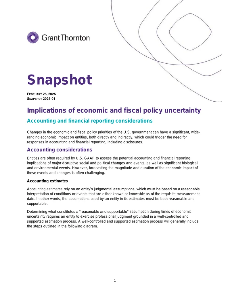 Implications of Economic and Fiscal Policy Uncertainty
