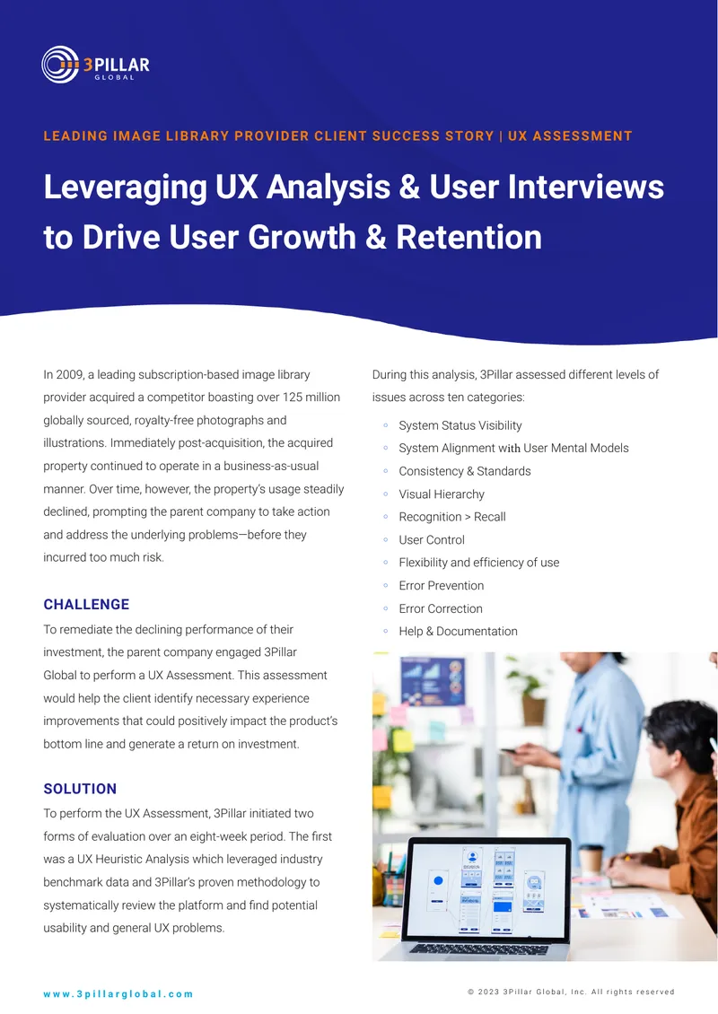 UX Assessment for Image Library Provider