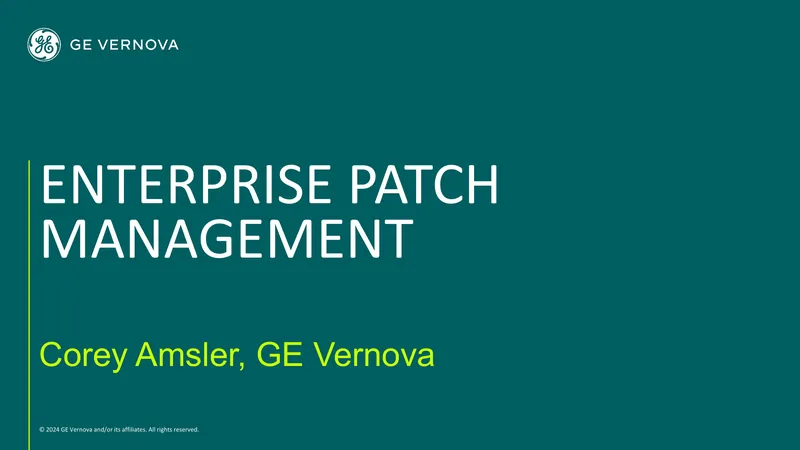 Enterprise Patch Management Implementation Guide