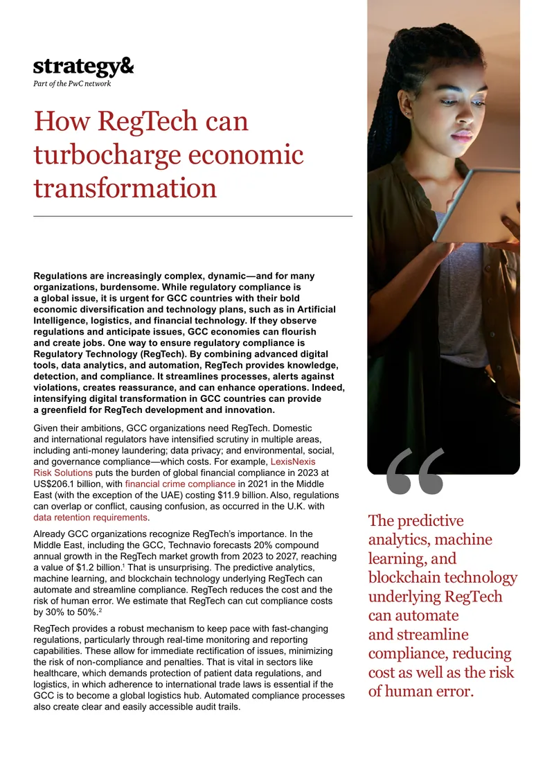RegTech's Role in Economic Transformation in GCC