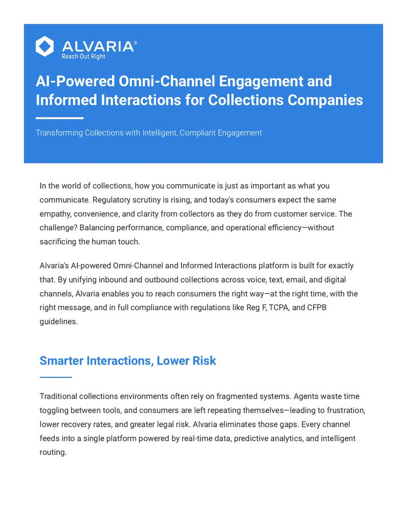 AI-Powered Omni-Channel Engagement for Collections