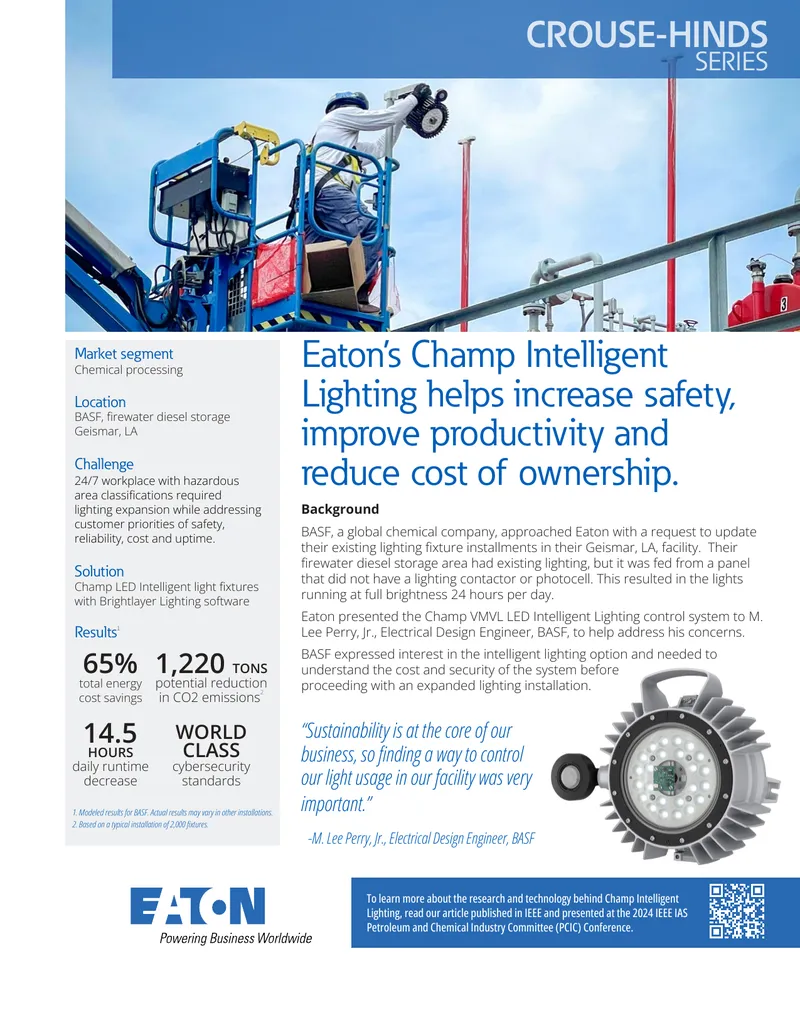 BASF Lighting Upgrade with Champ Intelligent System