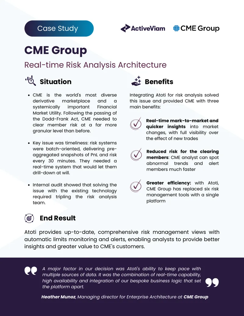 Real-time Risk Analysis Architecture Case Study