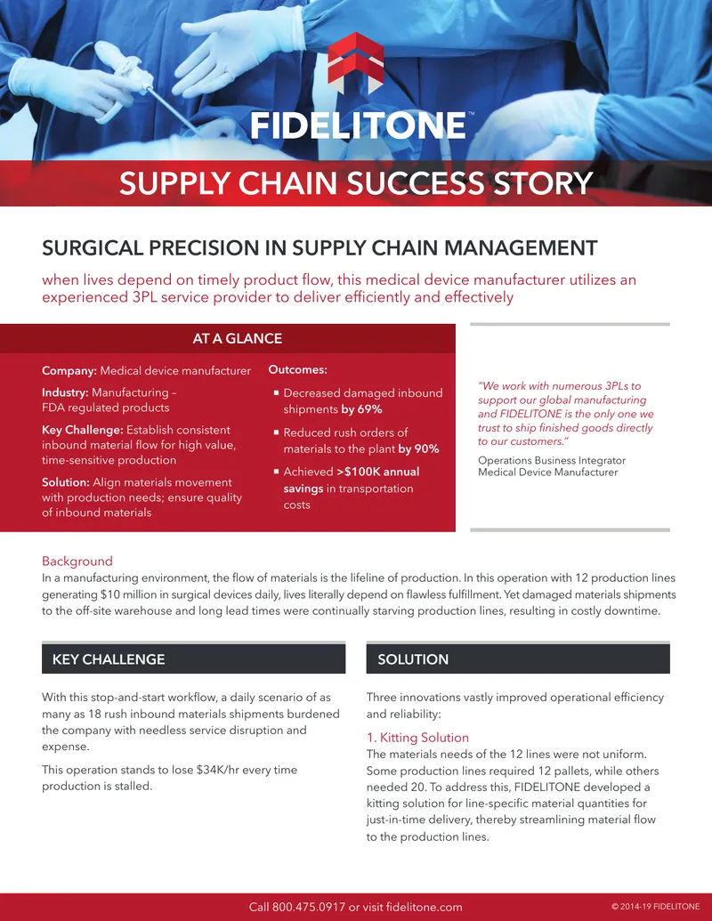 Supply Chain Management Innovations for Medical Devices