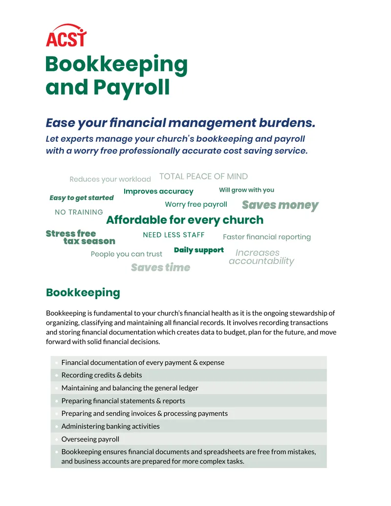Church Bookkeeping and Payroll Management Guide